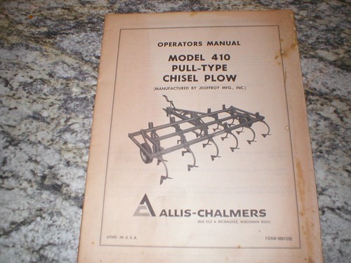 Allis chalmers 410 chisel plow - chalmers,