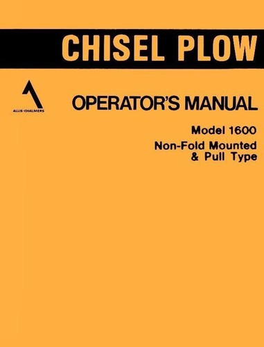 Allis chalmers 1600 chisel - allis,
